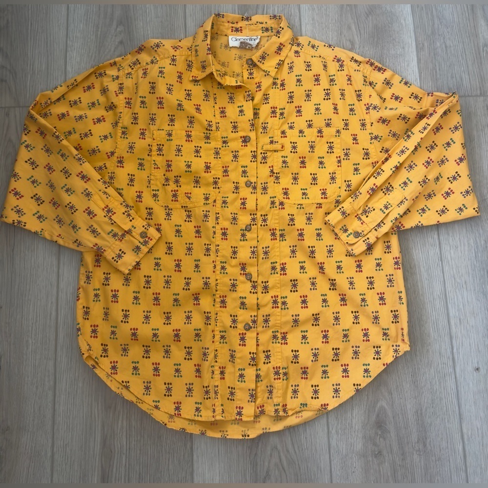 Vintage Clementine 80’s Patterned woman’s Shirt 👚